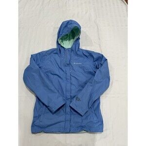 Columbia Women's Arcadia II Rain Jacket Blue Size Large EUC Mesh Lined Omni Tech